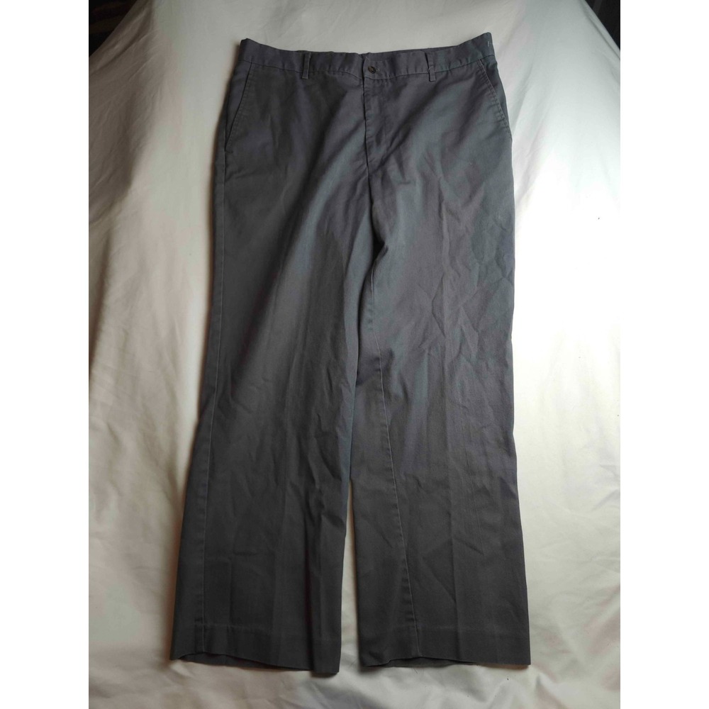 Vintage 90s Y2K David Taylor Chino Pants Mens 38x28 Gray Perma-Prest Dad Core